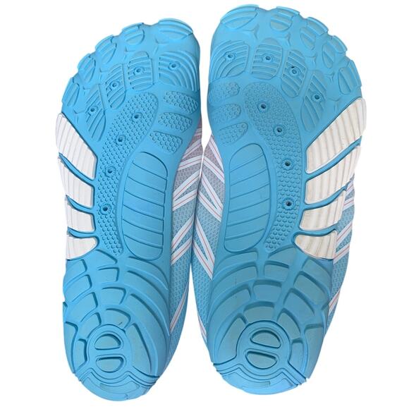 Seekway Womens Size 9 Blue Pink White Drawstring Quick-Dry Aqua Sock Water Shoes - Picture 7 of 7